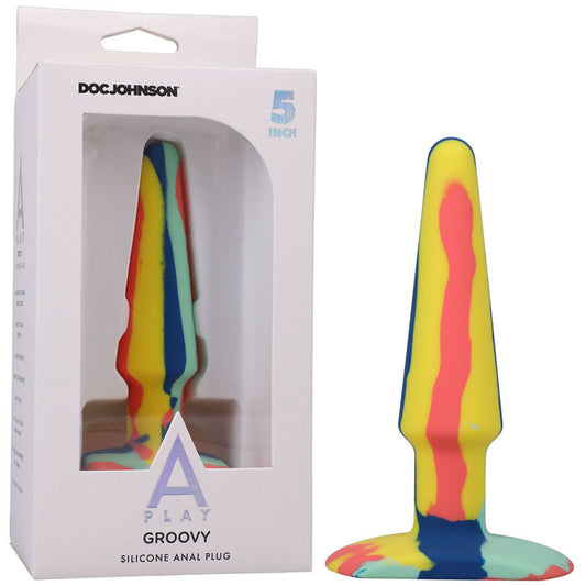 A-Play Groovy Silicone Anal Plug- 5 inch