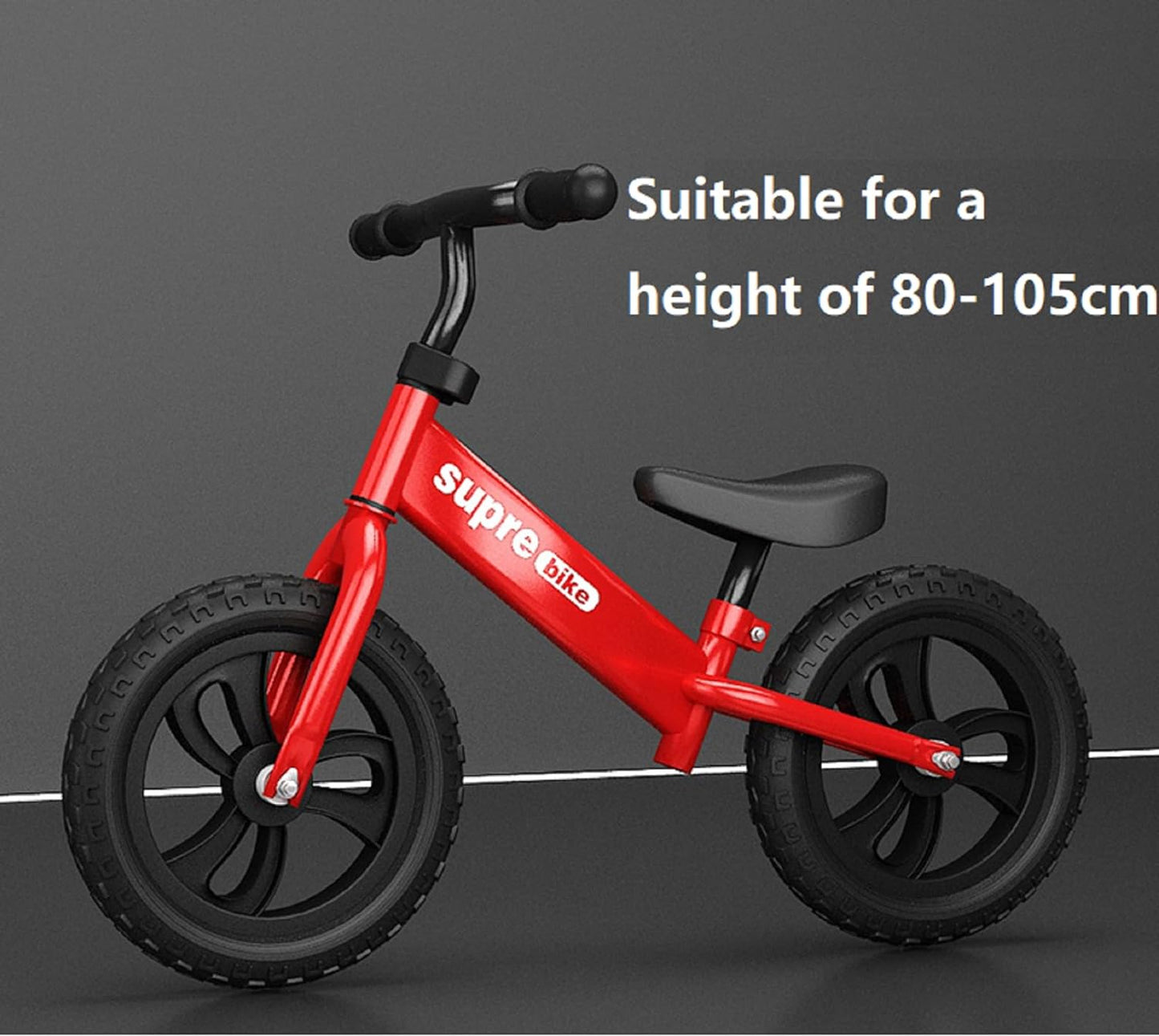 Balance Bike for Kids 18 Months to 5 Years, 12 Inch Early Learning Interactive Push Bicycle with Steady Balancing, No Pedal Training Bicycle with Adjustable Seat Height