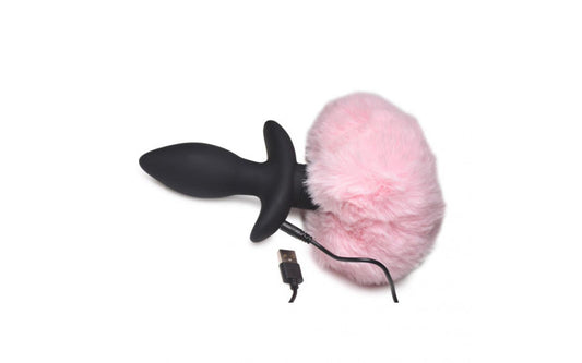 Waggerz Moving & Vibrating Bunny Tail Pink w Remote