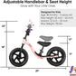 Toddler Balance Bike 2 Year Old, Age 18 Months to 5 Years Old, Early Learning Interactive Push Bicycle with Steady Balancing and Footrest, 2-5 Boys Girls