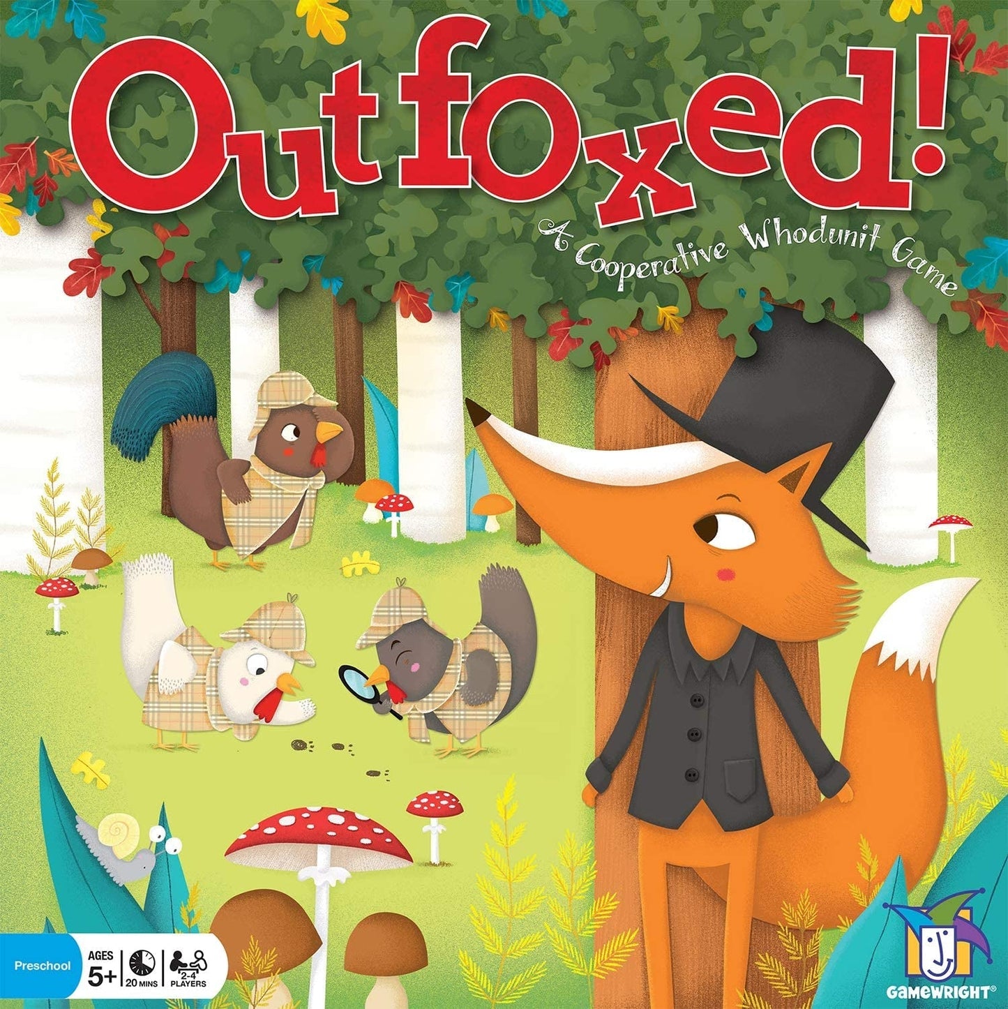 Outfoxed Board Game, Multi-Colored, Standard