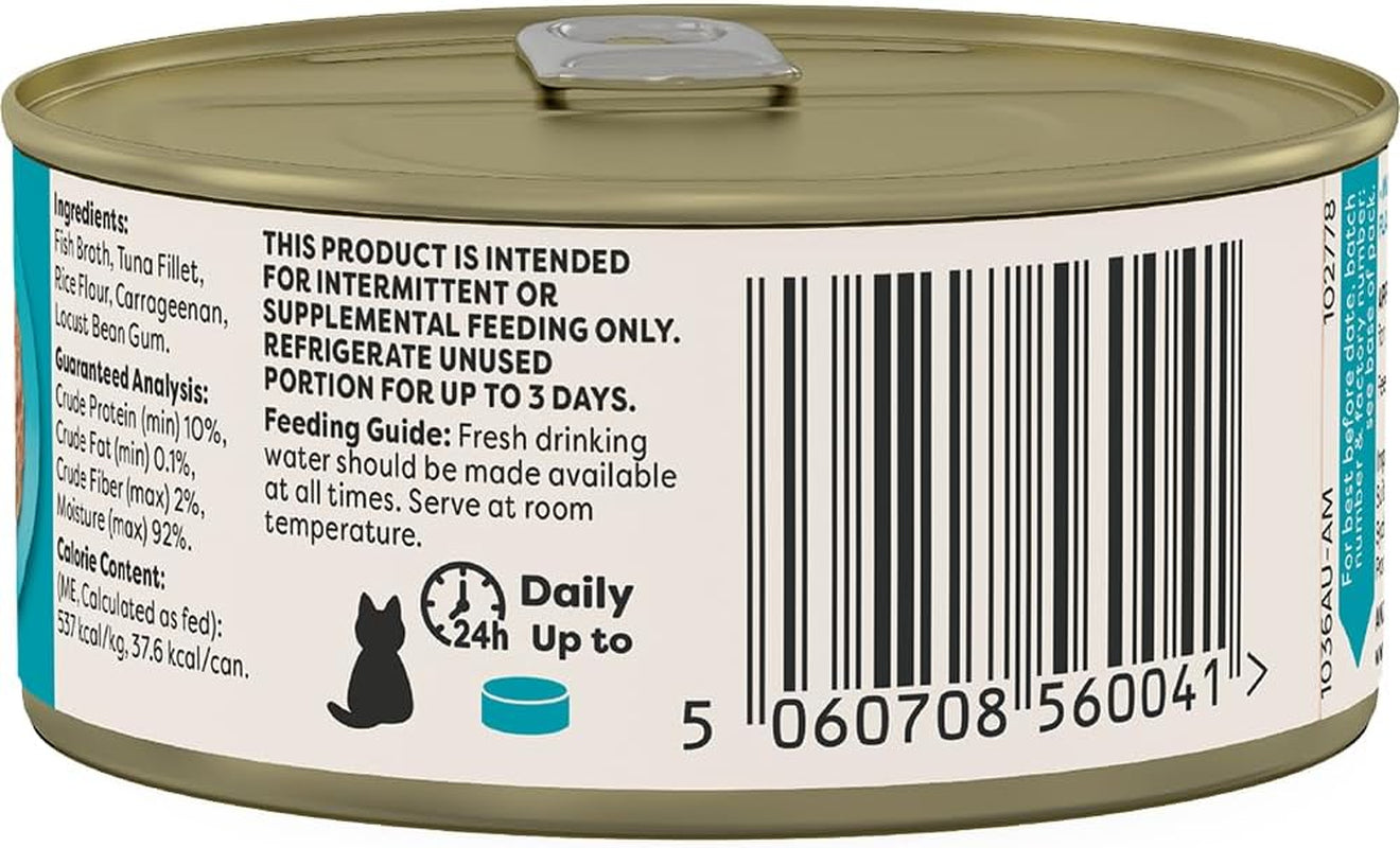 100% Natural Wet Complementary Food for Kittens in Broth 70G Tin (Pack of 24)