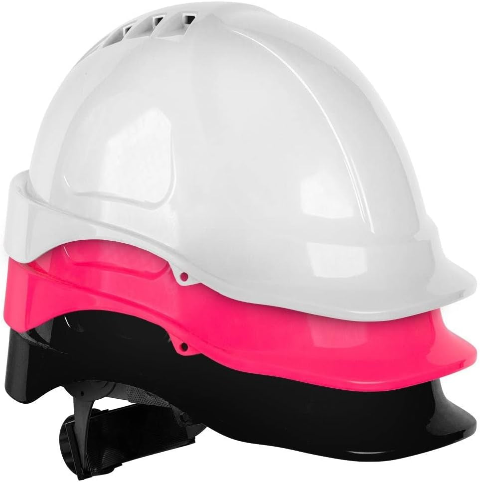 Unisex Hard Hat – Durable and Reliable Black Safety Helmet | Made from High-Quality Material | Ideal for Protection during Construction & Worksite Activities | One Size Fits All | Pink