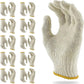 Work Gloves 12 Pairs-Cotton String Knit Cotton Polyester Gloves for Mechanic Industrial Warehouse Gardening BBQ Construction Painter Men & Women（Large-Thick-Economic) $1.58 per Pair