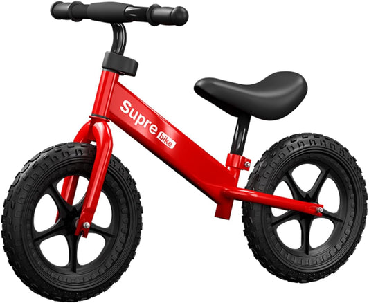 Balance Bike for Kids 18 Months to 5 Years, 12 Inch Early Learning Interactive Push Bicycle with Steady Balancing, No Pedal Training Bicycle with Adjustable Seat Height