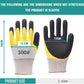 Work Gloves with Latex Coated-Safety Gardening Gloves for Men- Breathable Rubber Coated Garden Gloves-Outdoor Protective Working Gloves Large Size-Porter Mechanic Gloves Construction Gloves for Men