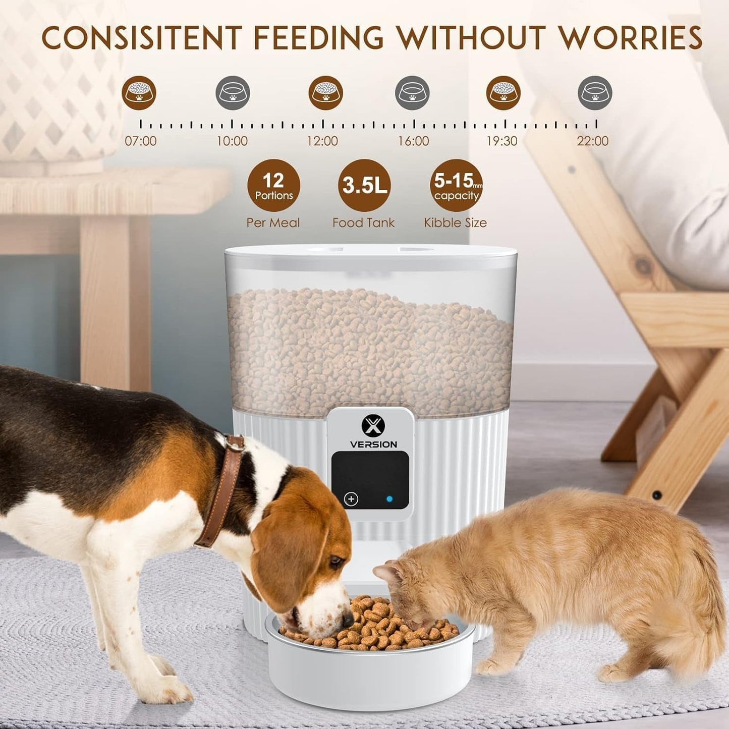 Automatic Cat Feeders with APP: Wifi Pet Food Dispenser for Cat & Small Dog