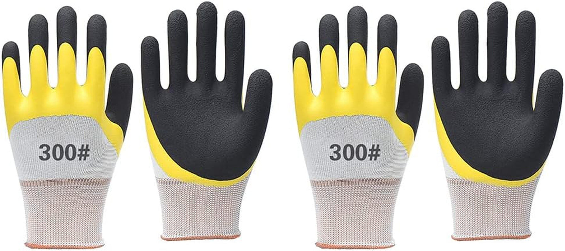 Work Gloves with Latex Coated-Safety Gardening Gloves for Men- Breathable Rubber Coated Garden Gloves-Outdoor Protective Working Gloves Large Size-Porter Mechanic Gloves Construction Gloves for Men