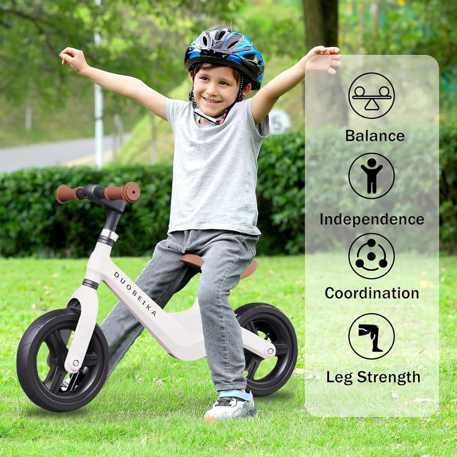 Toddler Balance Bike, 12" No Pedal Balance Bicycle for 2-7 Years Old Kids, Lightweight Sport Training Bike with Adjustable Handlebar and Seat, Steady Balancing, Gift Bike Toys for Boys Girls