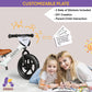 Toddler Balance Bike for Age 18 Months to 5 Years Old, 12 Inch Push Bicycle with Customize Plate (3 Sets of Stickers Included)