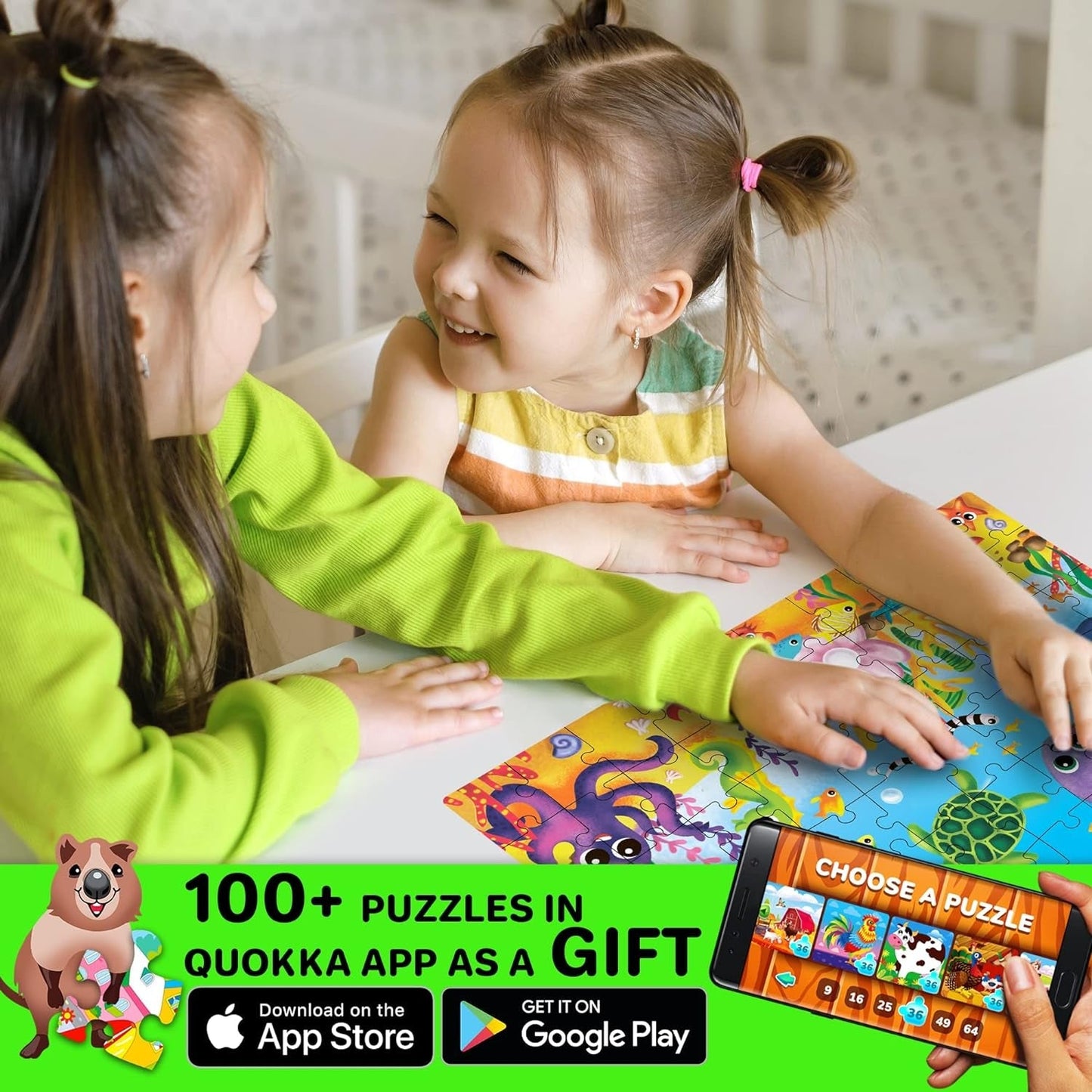 60 Piece Puzzles for Kids Ages 3-5 - Set of 4 Jigsaw