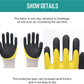 Work Gloves with Latex Coated-Safety Gardening Gloves for Men- Breathable Rubber Coated Garden Gloves-Outdoor Protective Working Gloves Large Size-Porter Mechanic Gloves Construction Gloves for Men