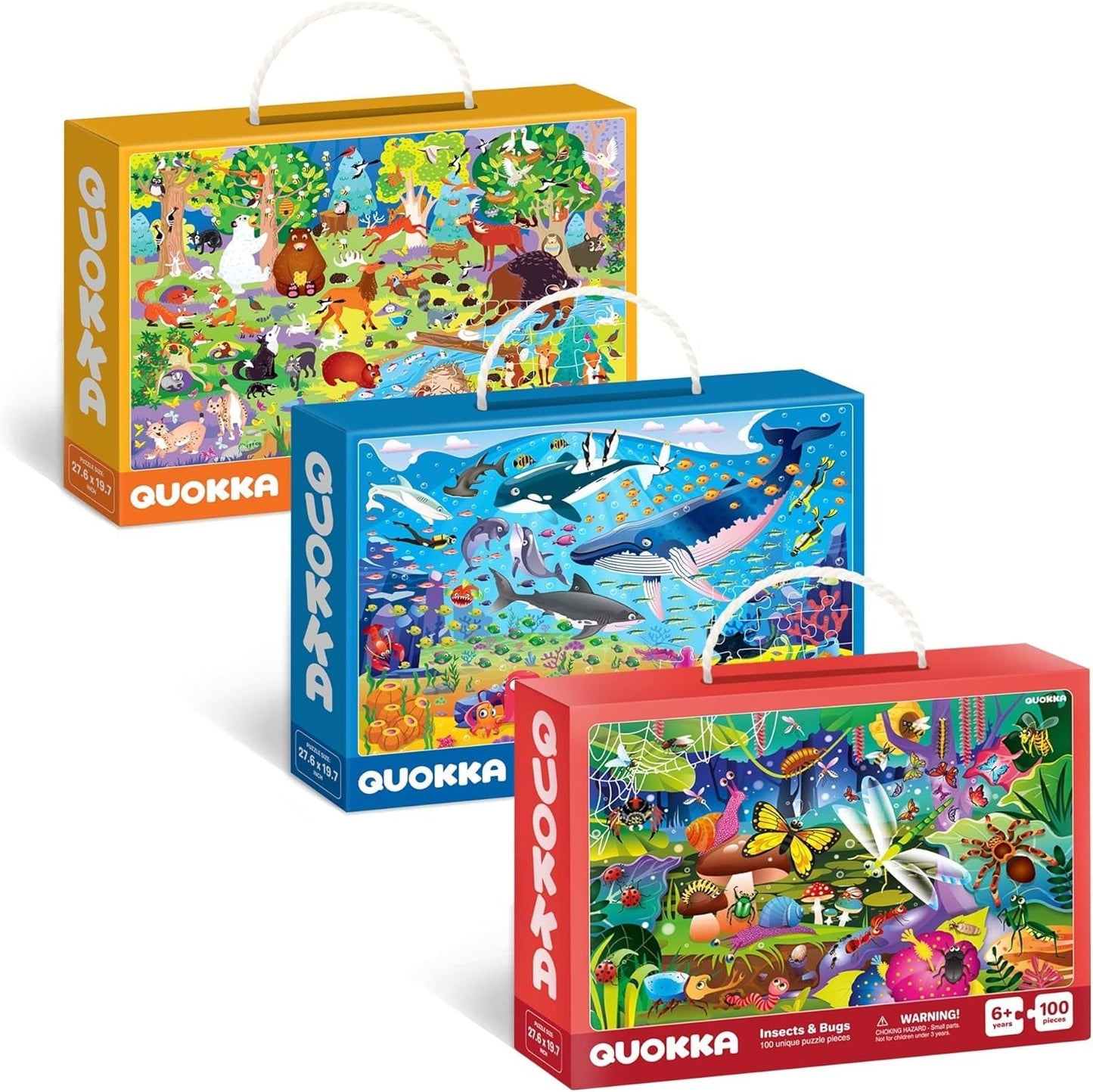 3 X 100 Pieces Jigsaw Puzzles