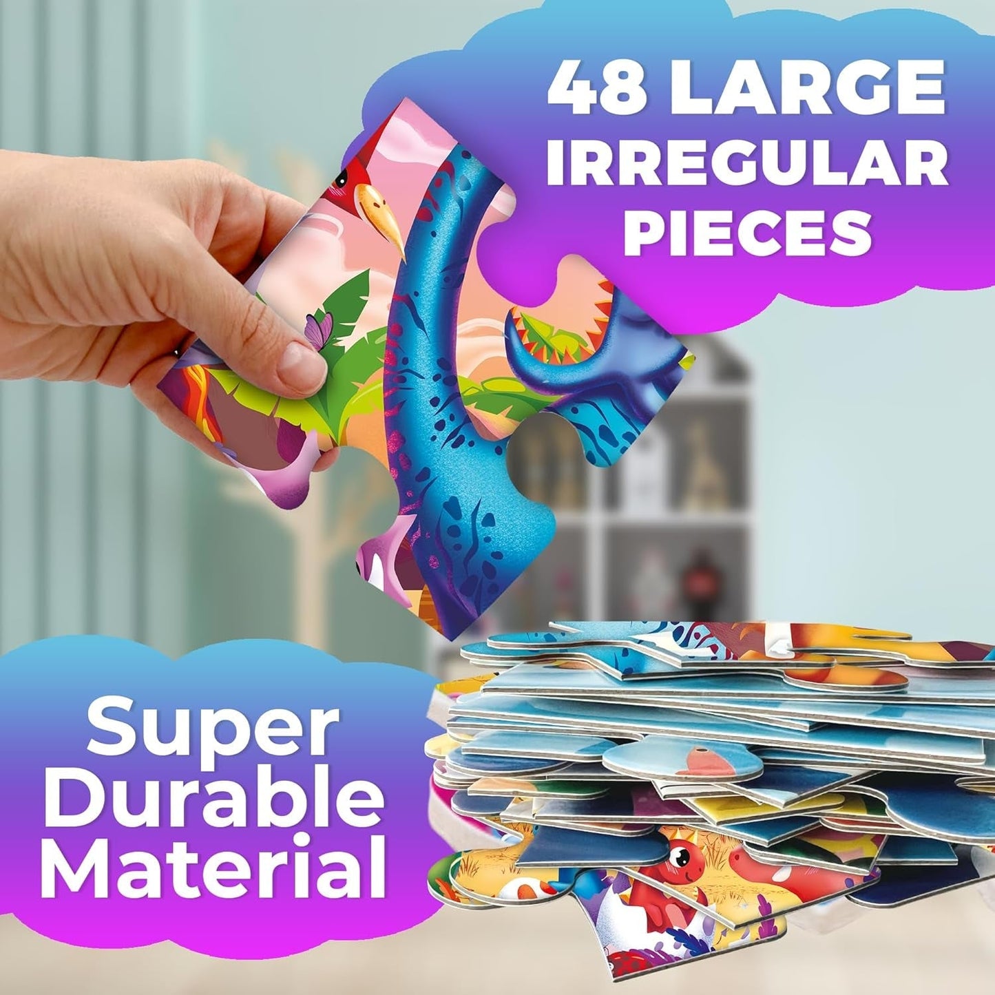 Giant Floor Puzzles for Kids Ages 4-6