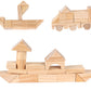 Eco-Friendly Pine Building Blocks - 100 Piece Set