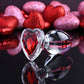 Adam & Eve RED HEART GEM GLASS PLUG MEDIUM