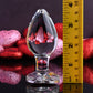 Adam & Eve RED HEART GEM GLASS PLUG LARGE