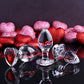 Adam & Eve RED HEART GEM GLASS PLUG SET