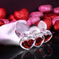 Adam & Eve RED HEART GEM GLASS PLUG SET