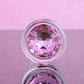 Adam & Eve PINK GEM GLASS PLUG SMALL