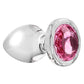 Adam & Eve PINK GEM GLASS PLUG LARGE