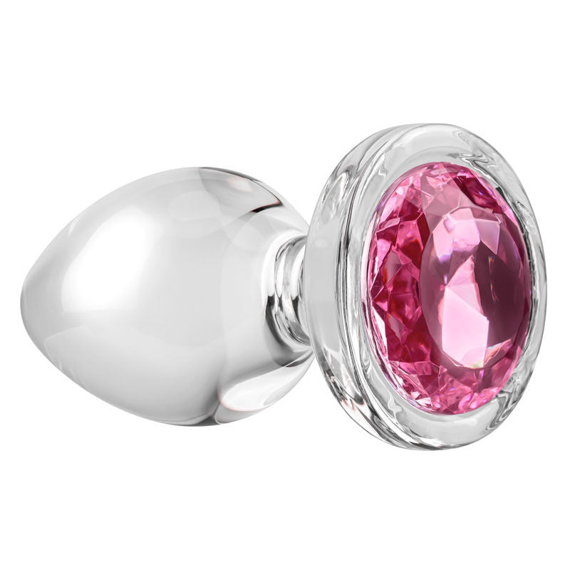 Adam & Eve PINK GEM GLASS PLUG LARGE