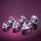 Adam & Eve PINK GEM GLASS PLUG SET