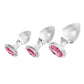 Adam & Eve PINK GEM GLASS PLUG SET