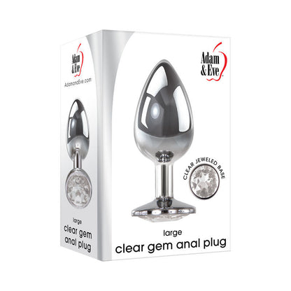 Adam & Eve Clear Gem Anal Plug - Large