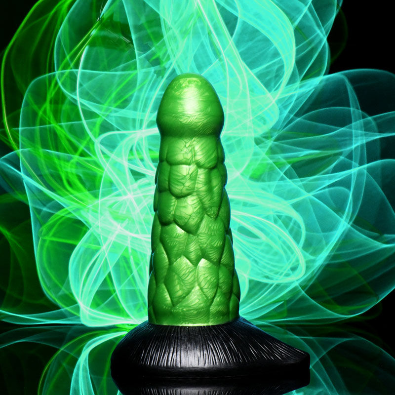 Creature Cocks Radioactive Reptile Thick Scaly Silicone Dildo