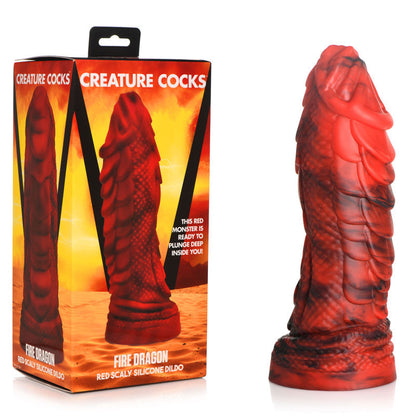 Creature Cocks Fire Dragon  Scaly Silicone Dildo