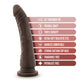 Dr Skin Plus 9'' Posable Dildo - Chocolate