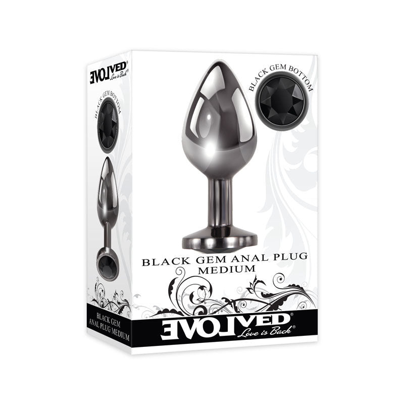 Evolved Black Gem Anal Plug - Medium