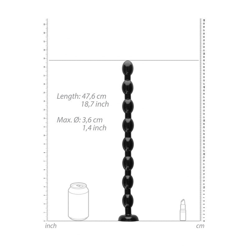 OUCH! Ass Snake Beaded Dildo - 48 cm