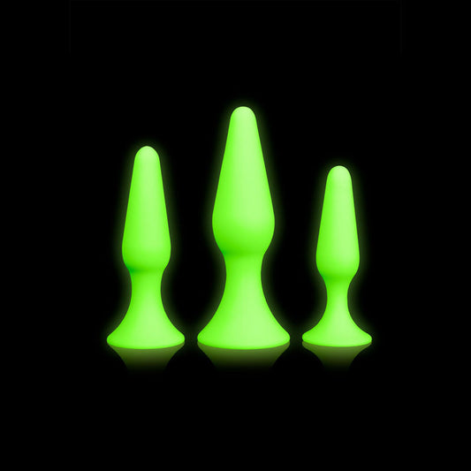 OUCH! Glow In The Dark Butt Plug Set