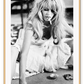 Bardot model celebrity black and white smoking cards playing print portrait blonde sext lingerie