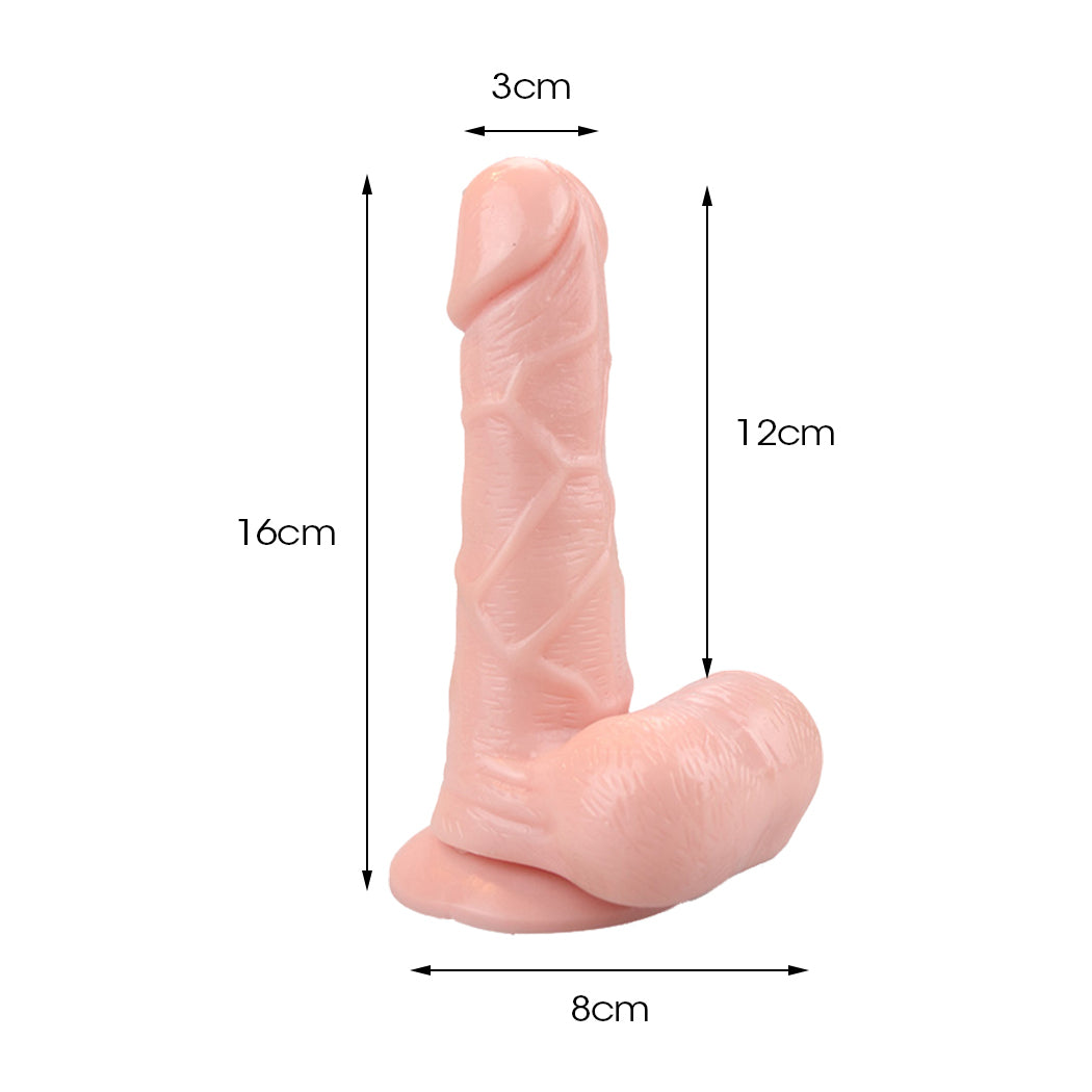 Dildo Dong Realistic Penis Suction Cup Veined Shaft With Balls Sex Toy Adult M