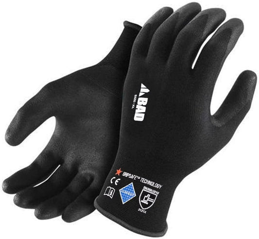 Stealth Nitrile Grip-Safe Insulated Work Gloves - Durable and Flexible Seamless Design Nitrile-Coated Breathable Gloves with Exceptional Cold Resistance for Tradies Working in Freezing Conditions