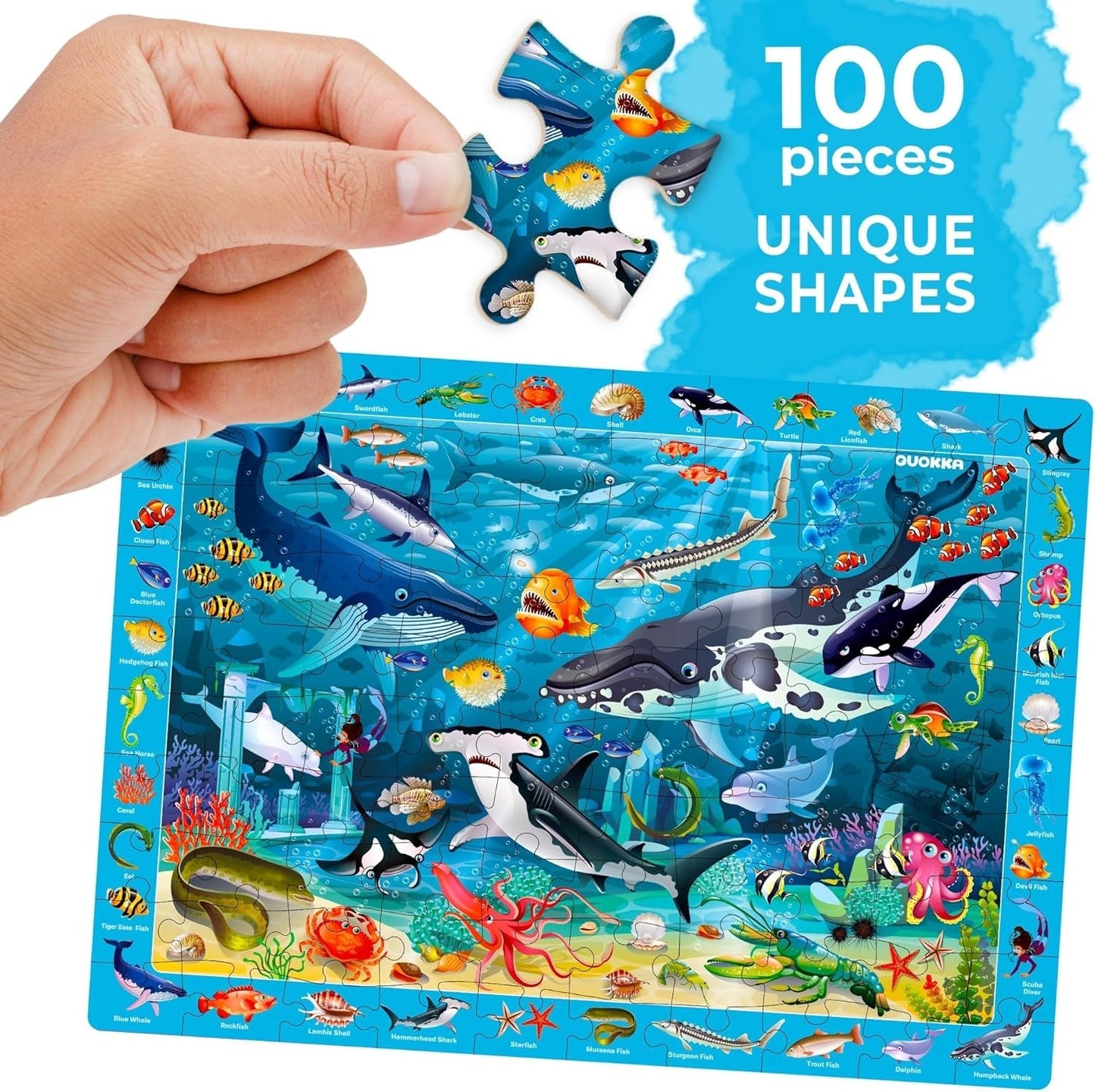 100 Pieces Floor Puzzles for Kids Ages 4-6