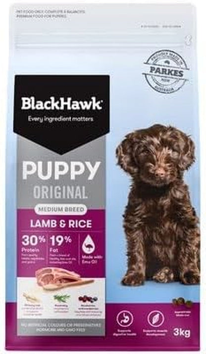 Puppy Medium Breed Lamb and Rice Dry Dog Food 3 Kg