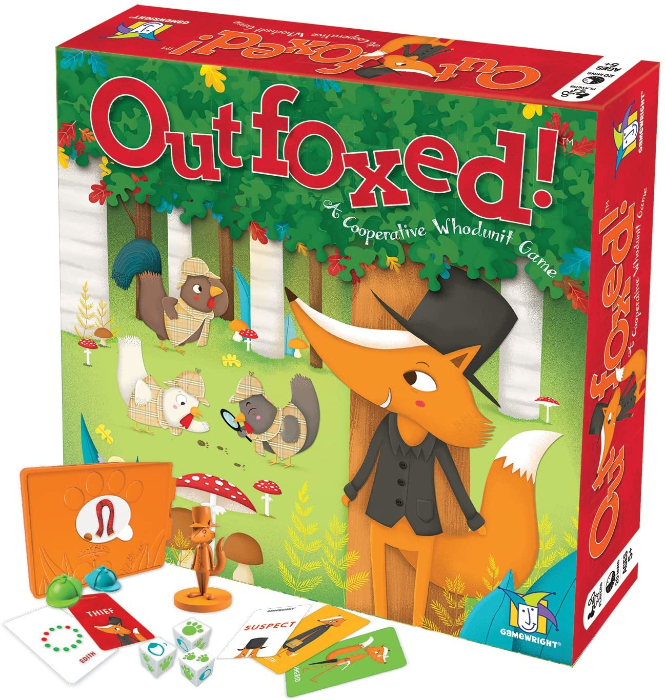 Outfoxed Board Game, Multi-Colored, Standard