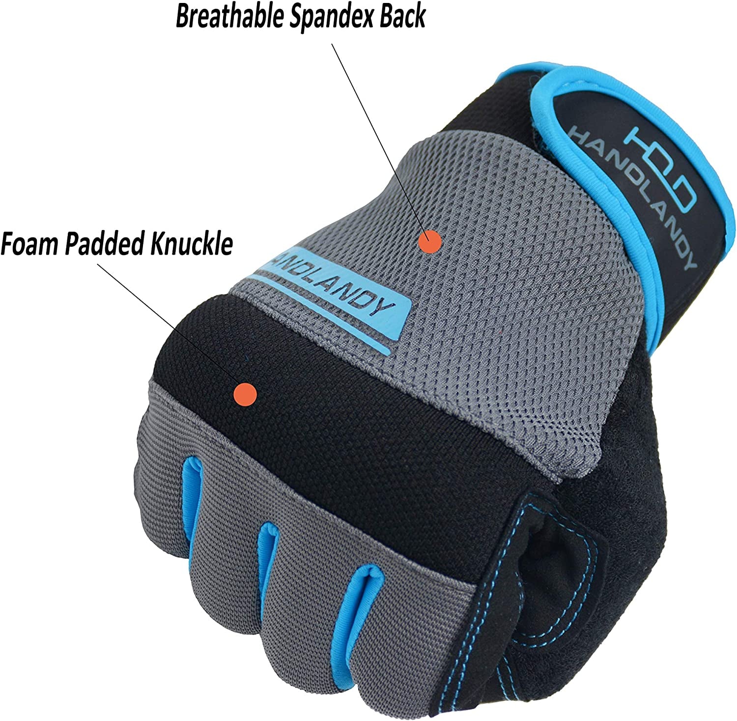 Work Gloves Mens & Women, Utility Safety Mechanic Touch Screen Working Gloves