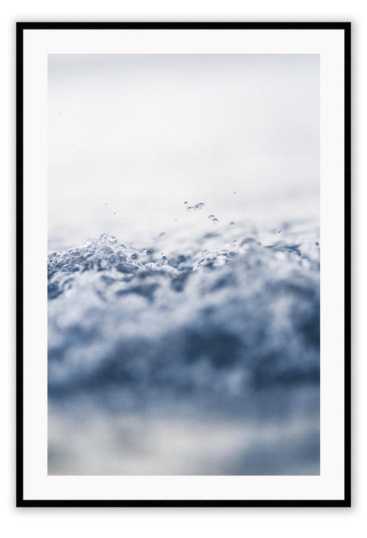 waves splash blue sky framed art print 