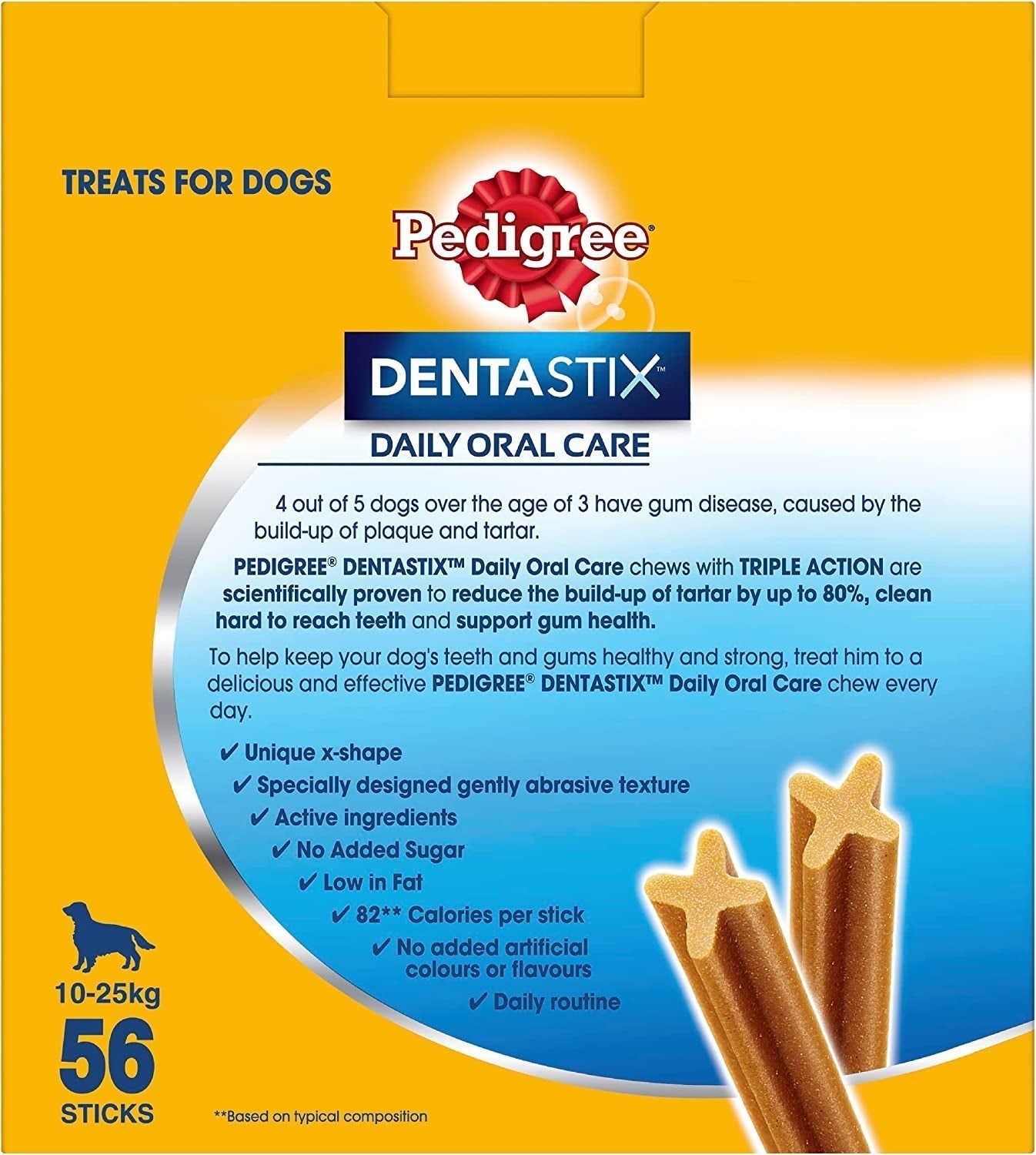 Dentastix Medium Dental Dog Treats Daily Oral Care 56 Sticks Value Pack