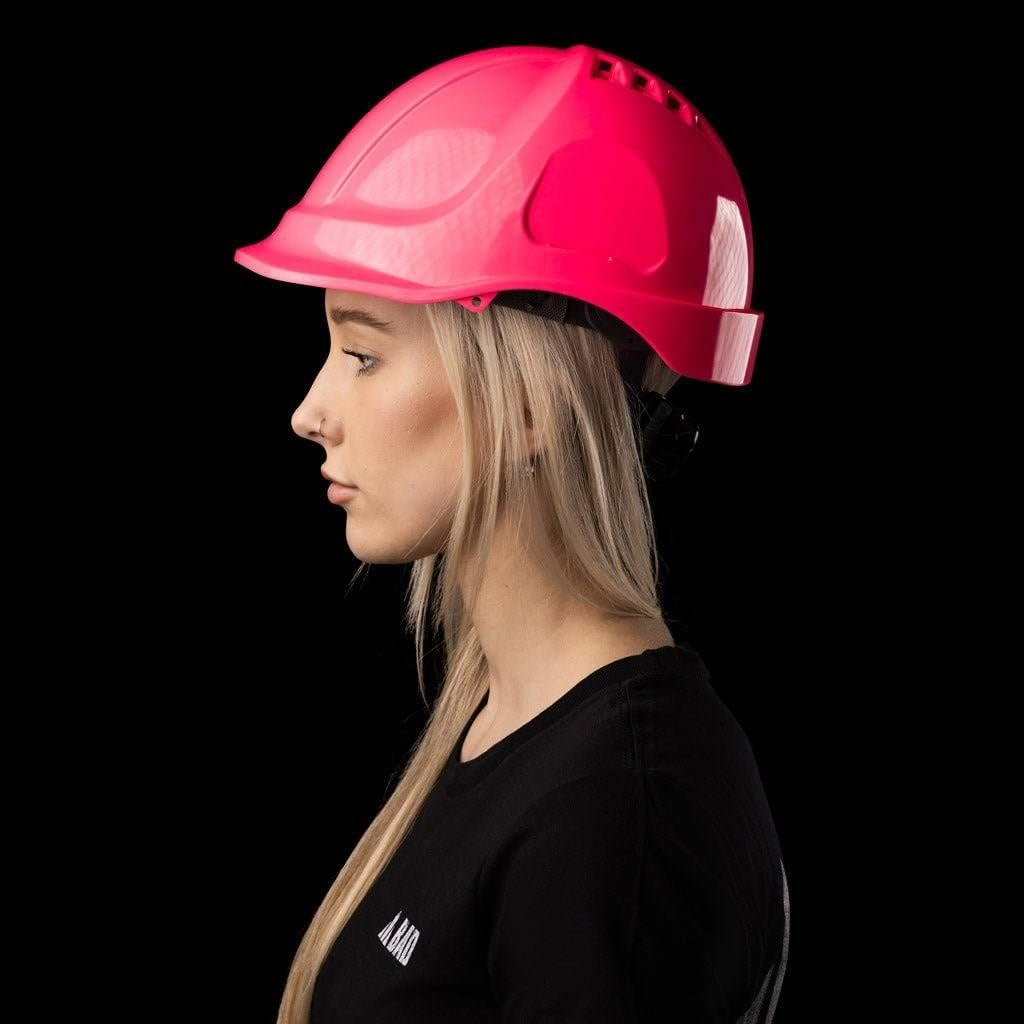 Unisex Hard Hat – Durable and Reliable Black Safety Helmet | Made from High-Quality Material | Ideal for Protection during Construction & Worksite Activities | One Size Fits All | Pink