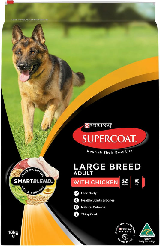 SUPERCOAT SMARTBLEND Adult Dry Dog Food Large Breed Chicken 18Kg