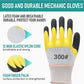 Work Gloves with Latex Coated-Safety Gardening Gloves for Men- Breathable Rubber Coated Garden Gloves-Outdoor Protective Working Gloves Large Size-Porter Mechanic Gloves Construction Gloves for Men