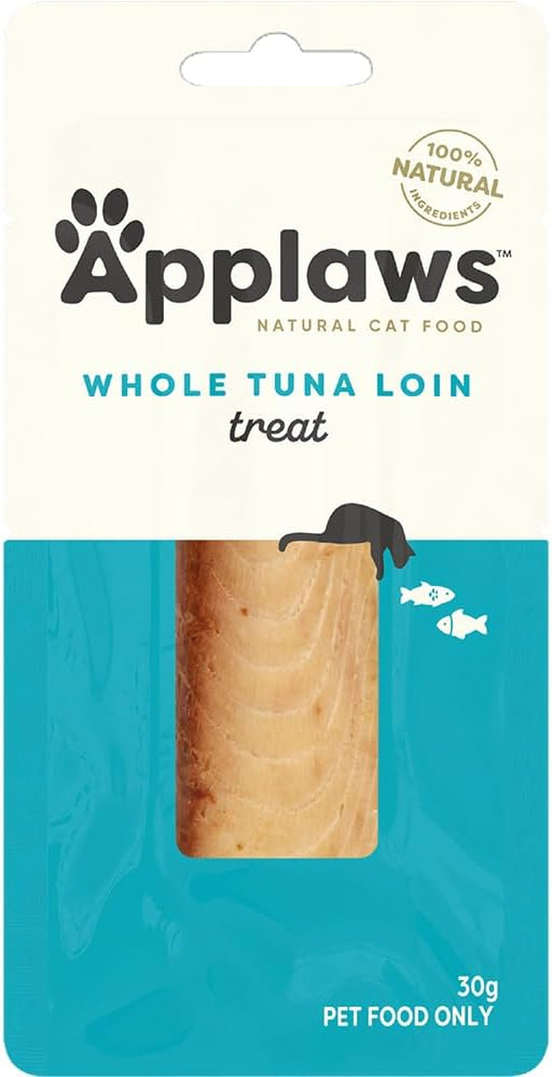 Whole Tuna Loin - Natural Cat Food Treat, Complementary Pet Food for Adult Cats, 30 G, Pack of 18