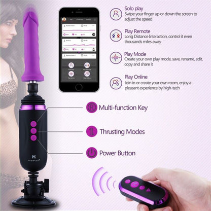 HiSmith - Capsule Rechargeable Sex Machine ( app Controlled ) Use Long Distance Anytime, anybody, anywhere, Integrated with Bluetooth Let Them Control You