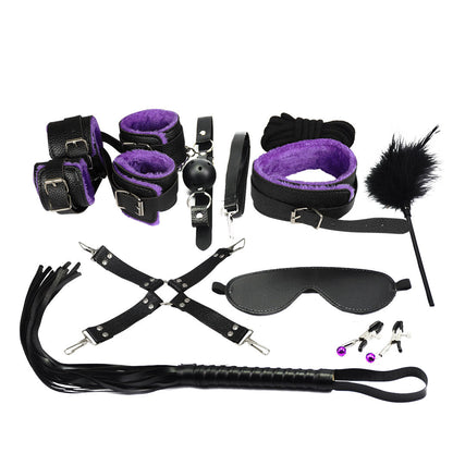 Urway 14 pcs Bondage Set Beginners Starter Kit Cuffs Restraint Rope Sex Toy BDSM